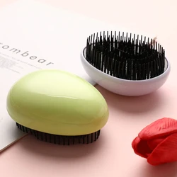 Mini Hair Brush Egg Shape Hairbrush Anti Static Styling Tools Hair Brushes Detangling Comb Salon Hair Care Comb For Travel