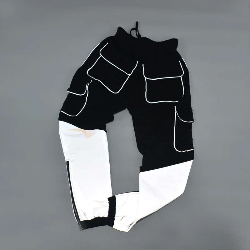 

Shiny Silver Metallic Pants for Men Plus Size 8XL Loose Harem Trousers Glitter Rave Clothes Women Reflective Jogger Sweatpant