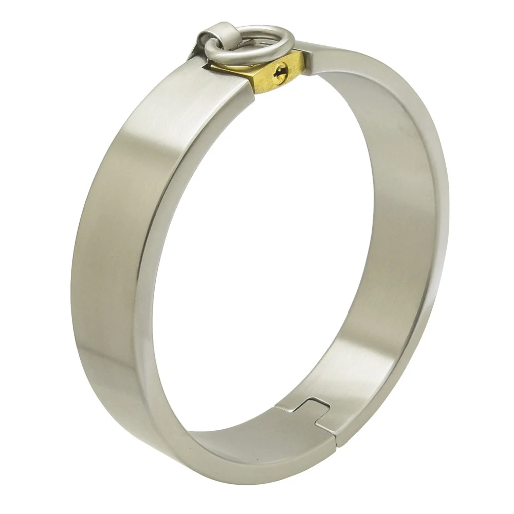 Stainless Steel Lockable Neck Collar Choker Necklace Men Women Choker torques Collars BDSM Adult Choker Necklace