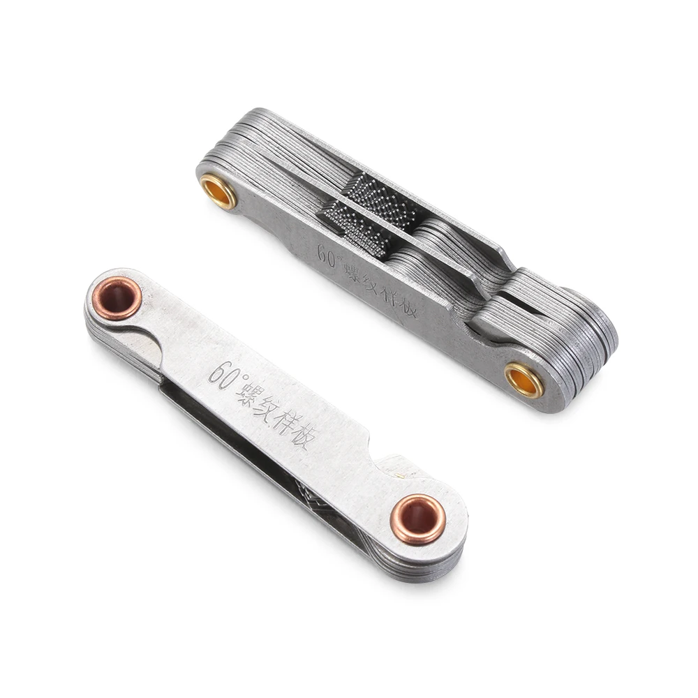 Thread Gauge Carbon Steel 55/60 Degree Metric Inch Thread Plug Gauge Gear Tooth Screw Pitch Gauges