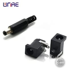 10/20Pcs DC-005 Black White Yellow and Purple DC Power Jack Socket Connector DC005 5.5*2.1mm 5.5X2.5 PCB Mount Terminal