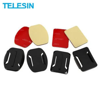 

TELESIN 2pcs Flat Adhesive + 2pcs Curved Adhesive Mount For GoPro Hero For DJI Osmo Action For Xiaomi Yi SJCAM Accessories