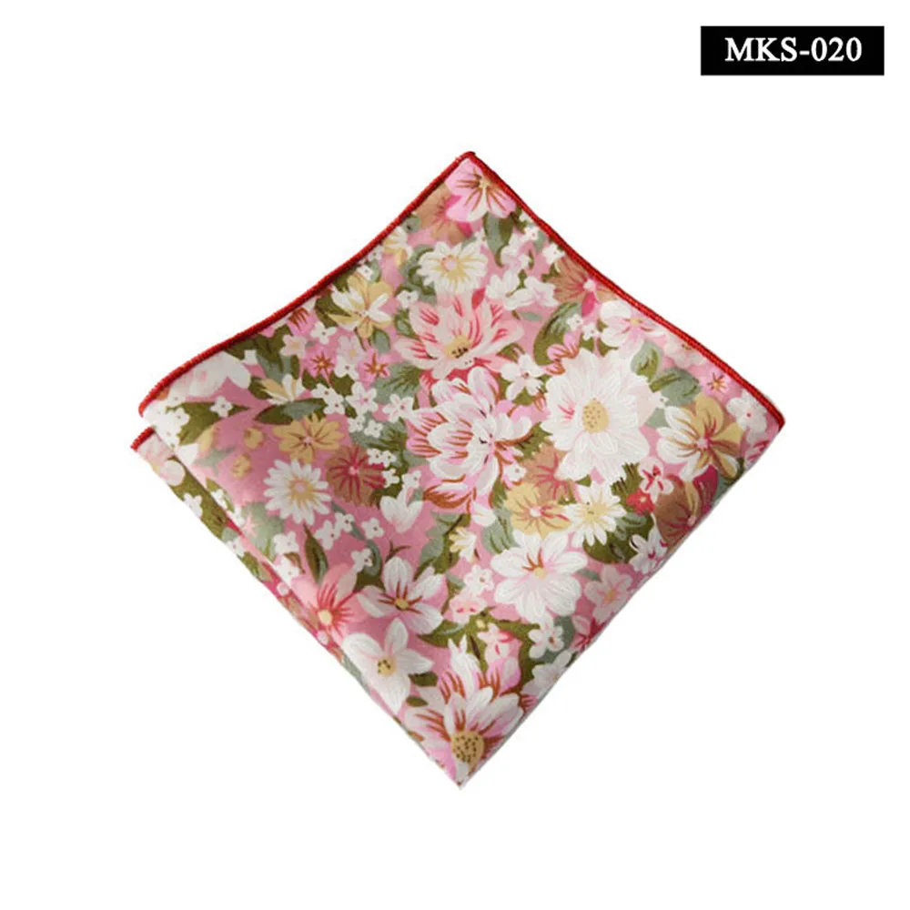 9 шт. Для мужчин, яркий цветочный принт модный мужской Карманный платок квадратный платок асессуары YXTIE0320A