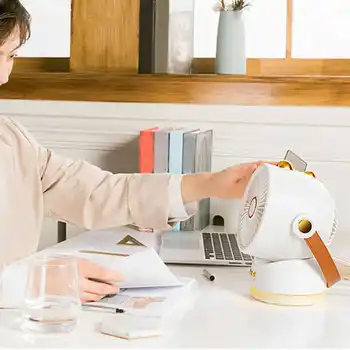 

800W Electric Heater Warmer Fan Portable Desktop Multi-Angle Shake Head Quick Heating 2 Gears Speed Timing Warmer