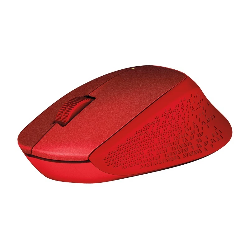 Мышь Logitech M330 красный оптическая(1000dpi) silent беспроводная USB(2but