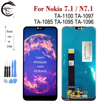 

5.84" LCD For Nokia 7.1 LCD TA-1100 TA-1097 TA-1085 TA-1095 TA-1096 Display Screen Touch Digitizer Sensor Assembly N7.1 Display