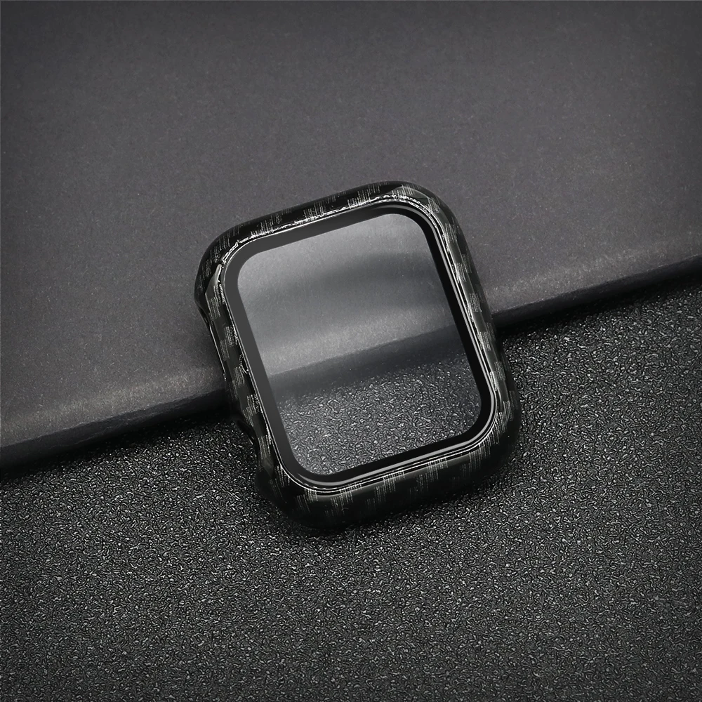 Glass+Case Protection Apple Watch Case Series 7 se 654 321 Bumper for iWatch 45mm 41mm 42mm 38mm 40mm 44mm Protector Apple Watch