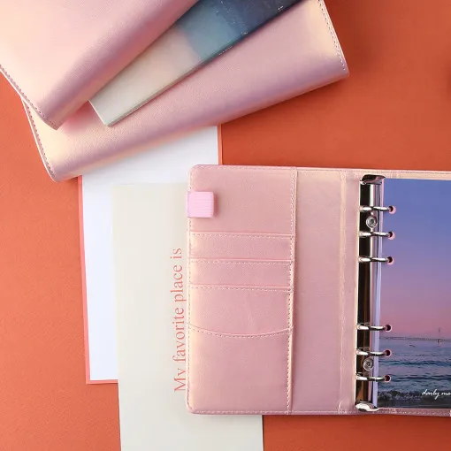 Ноутбук Harphia A5 A6 золотисто розовый блокнот filofax из искусственной кожи спираль