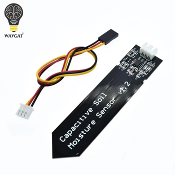 

WAVGAT Capacitive Soil Moisture Sensor Module Wide Voltage Wire 3.3~5.5V Corrosion Resistant W/ Gravity for Arduino DIY