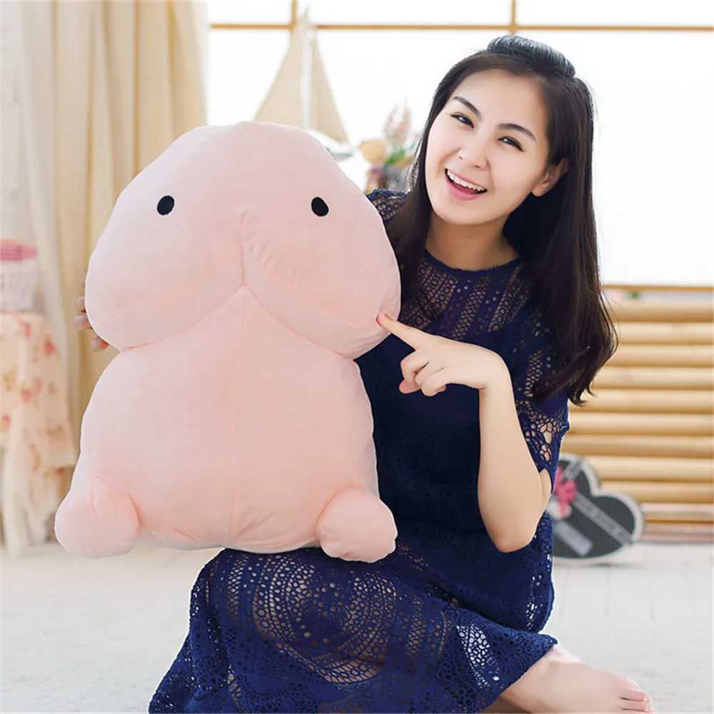 2017 Creative Tricky Plush Cushion 10-50cm Creative Cute Plush Penis Toy Doll Couple Funny Gift Erotic Pillow Cushion Home Deco