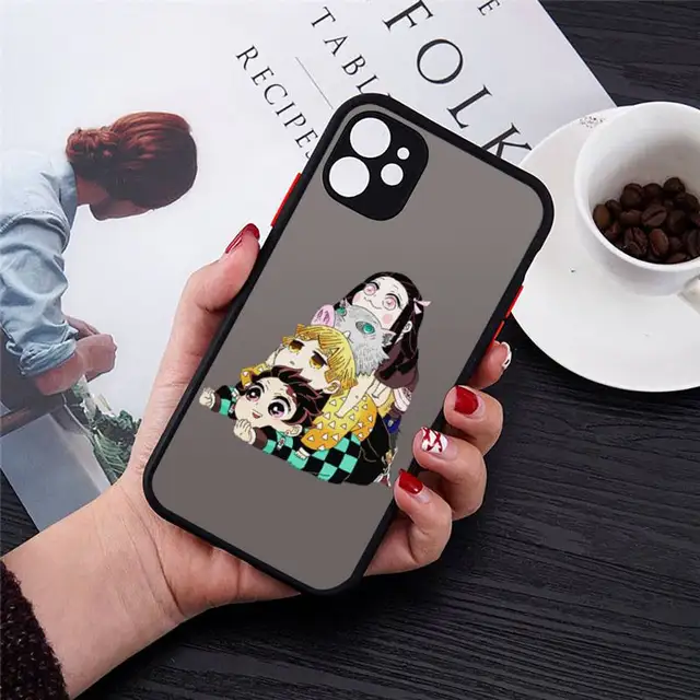 Kimetsu No Yaiba Demon Slayer Anime Phone Cases Matte For iPhone 12 13 Mini 11 Pro XR XS Max 7 8 Plus X Hard PC Back Cover a11