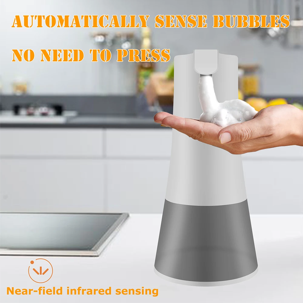 Automatic Infrared Soap Dispenser 350ML Capacity Dense Foam Hands Washing Machine with Battery Touchless Soap Dispensers