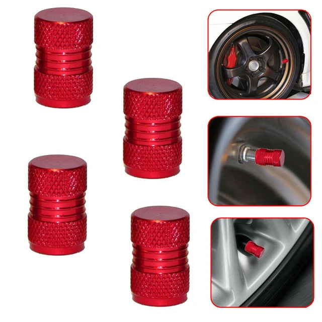 Tapones para las ruedas del coche, tapas de aluminio de 4 piezas,  Multicolor, Universal, para válvula de neumático de motocicleta - AliExpress
