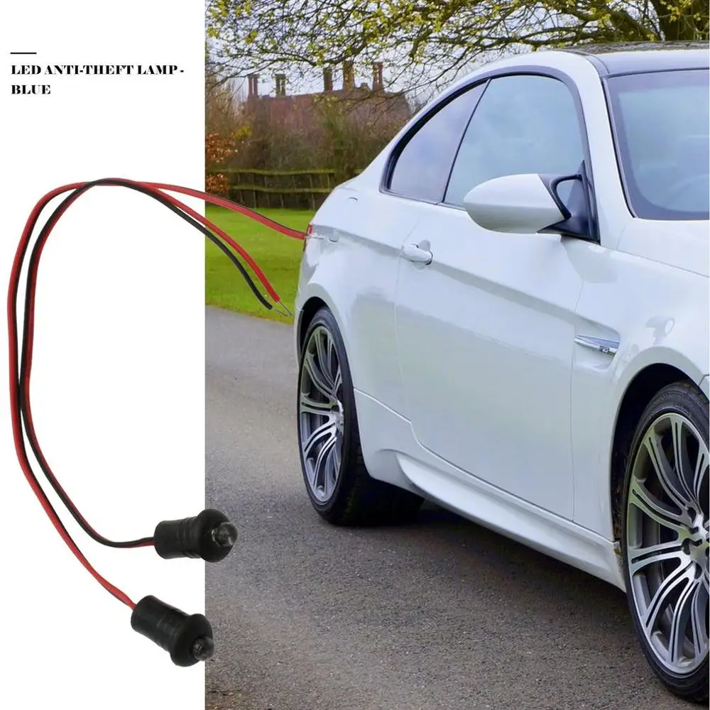 Портативный 12V синие мигающие муляж автосигнализации крепление на приборную панель светодиодный светильник