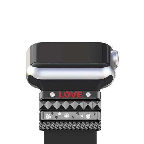 Декоративное кольцо, украшение для apple watch, ремешок для apple watch 4, 3, 5, ремешок 44 мм, 40 мм, 42 мм, 38 мм, iwatch, нержавеющая сталь, «любовь», подарок