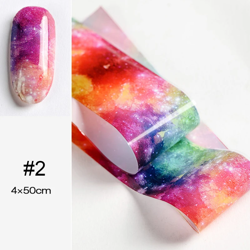 Pink Marble Nail Foils Stickers Holographic Nail Art Transfer Sticker Tips Nail Stripe Wraps Manicure Nail Art Decoration - Color: 26