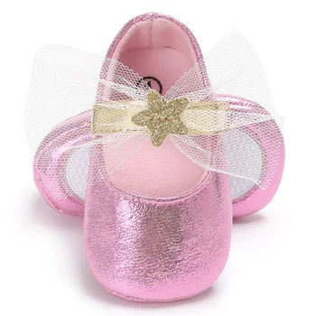 

Infant Baby Shoes Baby Girls Bow Booties for Newborn Babies Shoes Leather Prewalkers First Walk