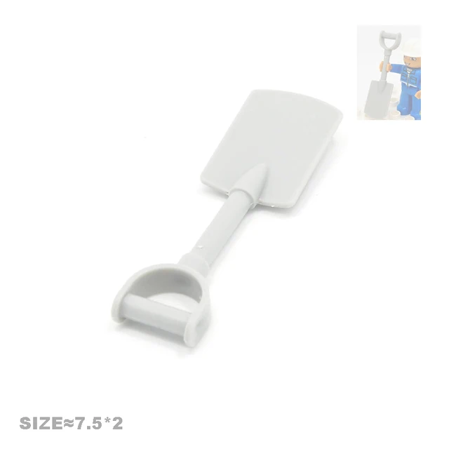 Big Size Action Figures City Princess Policemen Family Building Block Doll Character Accessory Toys Assembly Children Kids Gift shovel