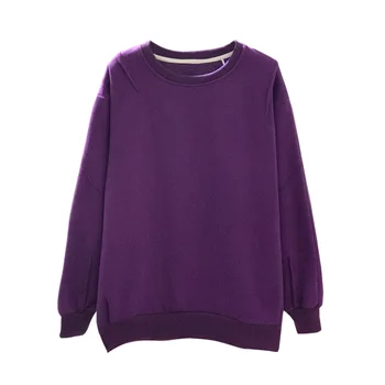 

Women's solid color round neck pullover plus size loose sweater 2020 red