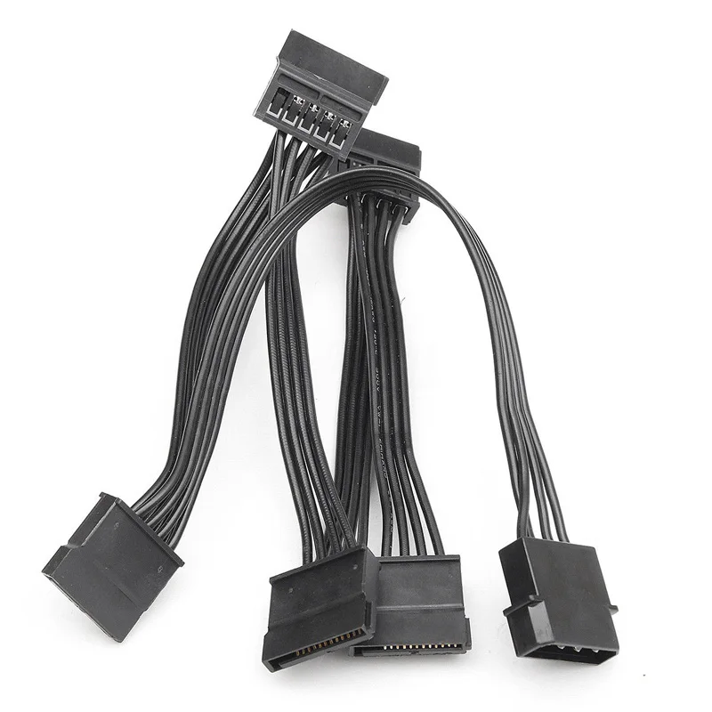 4 Pin IDE к 5x SATA жесткий диск адаптер питания конвертер кабель провод линия Большой P