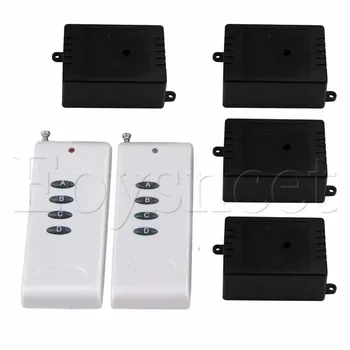 

12V 1CH 433MHz Inching/Self-lock ABCD-Key Remote Control 4 Receivers