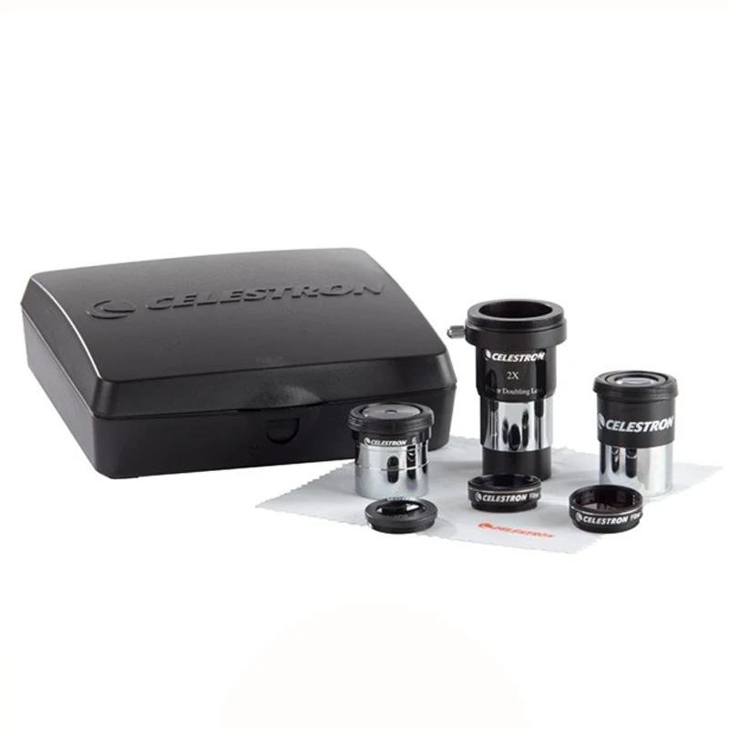 Professional ASTROMASTER ACCESSORY KIT include 2X barlow lens 6mm Ploss 15 mm Kellner Eyepiece#25#80A Filter Moon Filter