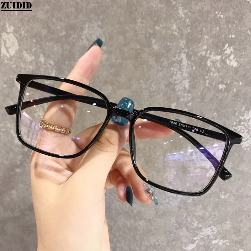 

Retro square fashion glasses personality anti-Blue light eye protection flat mirror reading computer mobile phone eye glasses