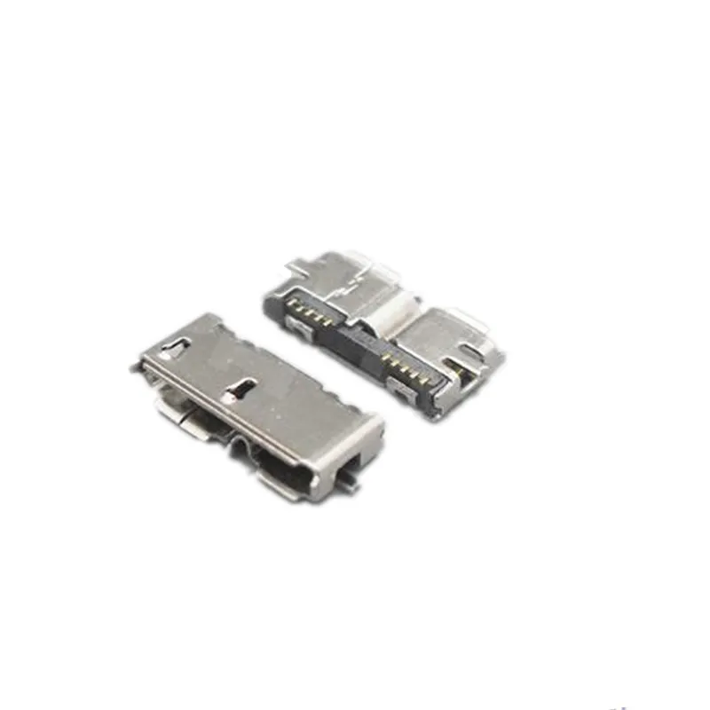 100 шт. Micro USB 3,0 B Тип SMT гнездо SMD2 10pin USB разъем для мобильных жестких дисков интерфейс передачи данных