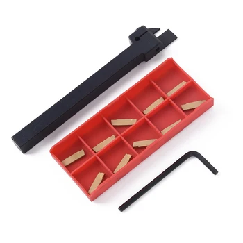 

Carbide Inserts + MGEHR1010-2 Grooving Lathe Turning Tool Kit Holder Replacement