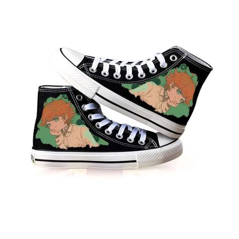 Anime The Promised Neverland Emma Cosplay Canvas shoes Girls & Boys Casual High Shoes Casual Breathable Couple Flat Shoes
