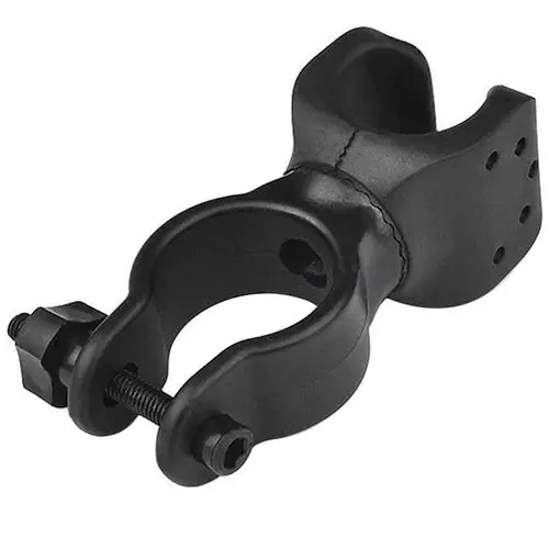 

Black Rubber Bicycle Bike Mount Bracket Clip 360 Degree Clamp Holder For LED Light Lamp Flashlight Torch