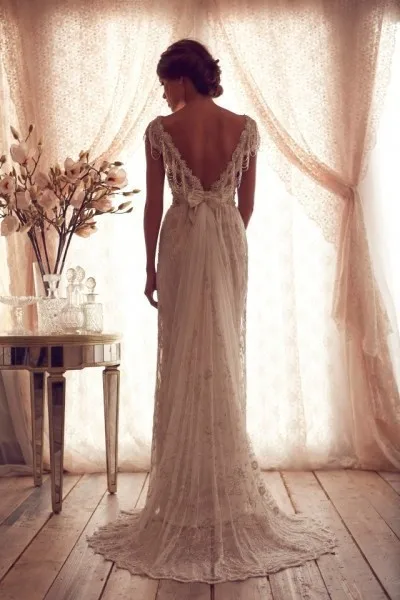 Кружевное платье с рукавами-крылышками, открытая спина, vestido de noiva, свадебные платья для женщин, v-образный вырез, бисер, платья для матери невесты