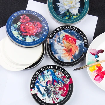 

300g Cotton Professional Round Watercolor Paper Pad Aquarelle Book Watercolour Painting Paper Hand Paint Office School Supplies