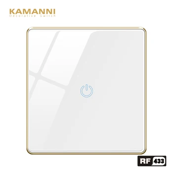 

KAMANNI switch with remote control 220 1gang touch sensor Smart RF 433 light switch remote on off wireless remote light control