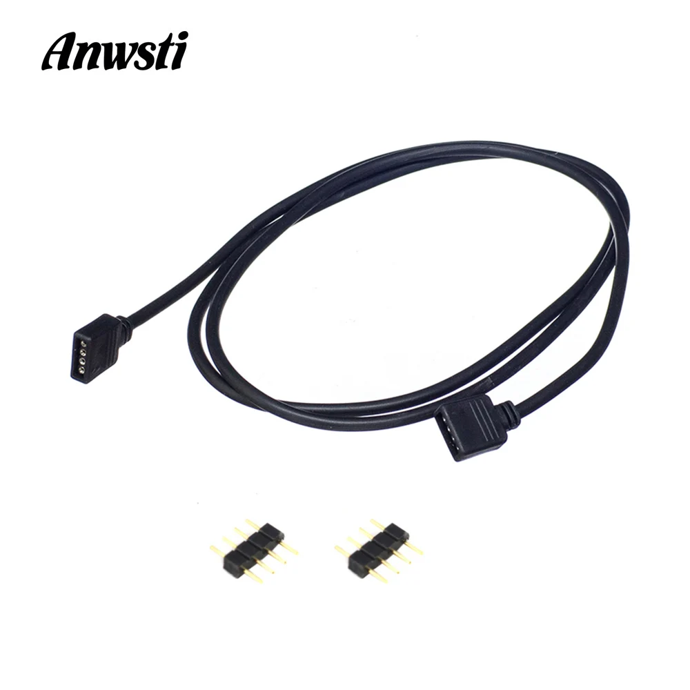 Светодиодный 4 контактный Удлинительный кабель RGB 1 м 2 5 30 см удлинитель для SMD 5050