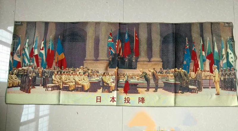 

The cultural revolution, embroidered portraits, embroidery, brocade, Japanese surrender pictures