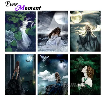 

Ever Moment Diamond Painting Full Woman Portrait Square Resin Diamond Bead Art Wall DIY Decoration For Giving Handicraft S2F2643