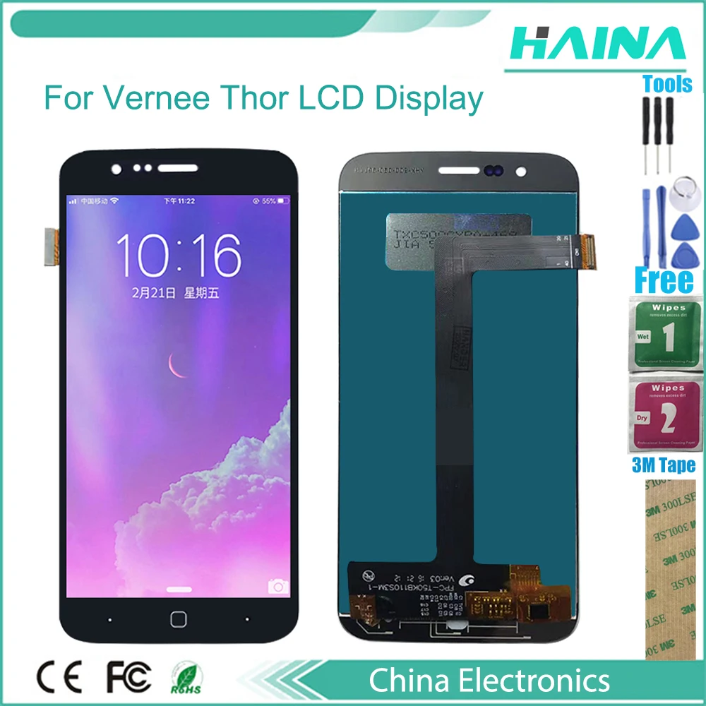 

1280X720 Lcd For Vernee Thor LCD Display Touch Screen Digitizer Phone Parts For Vernee Thor Screen LCD Moble Phone