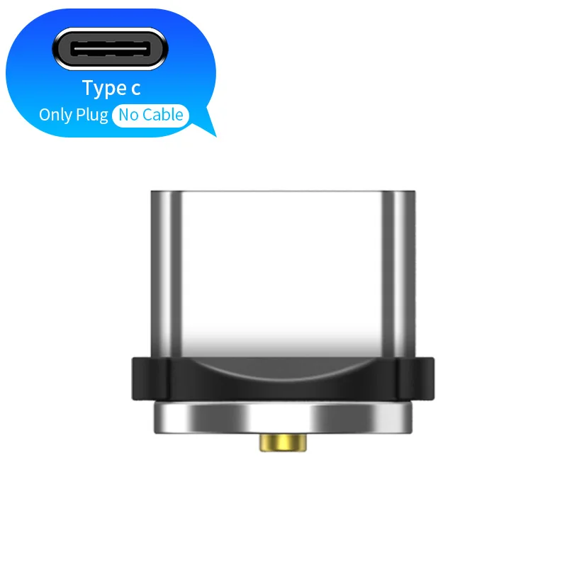 only TYPE-C plug YBD 2 м 1 м Магнитный кабель для зарядки, Micro USB кабель для iPhone XR XS Max X магнит зарядное устройство Тип C светодио дный LED зарядки провода шнур магнитная зарядка usb кабель type cзарядка для айфона micro usb - Цвет: only TYPE-C plug