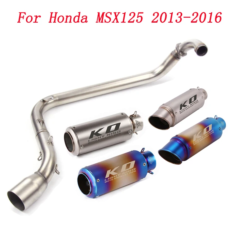 Escape Motorcycle Exhaust Front Link Tube And 51mm Vent Pipe Stainless Steel Exhaust System For Honda MSX125 2013-2016