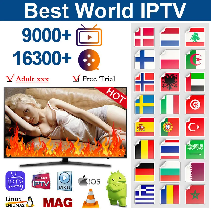 

IPTV Germany Belgium Dutch Arabic XXX IPTV M3u Italy Spain Portugal Poland Sweden Turkey IP TV No Channels or APP Included