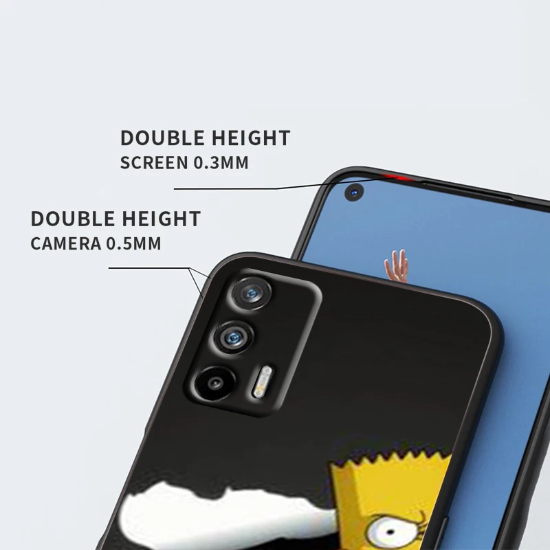The Simpsons Happy Family For OPPO Realme GT Explorer Master Neo Flash Edition C21 C20 C15 C11 C3 Soft Black Phone Case