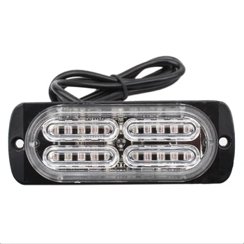 

Ultra-Thin High Power Waterproof 12V-24V 20 LED Car Truck Emergency Side Strobe Warning Flashing Light White Red Amber