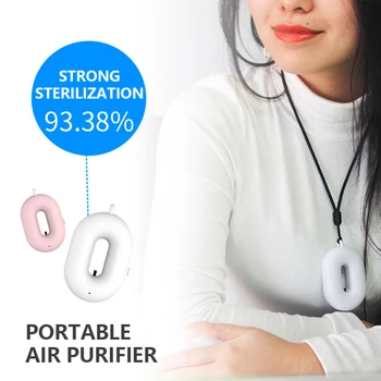 

Wearable Air Purifier Necklace Mini Portable USB Air Cleaner Negative Lon Generator Low Noise Air Freshener