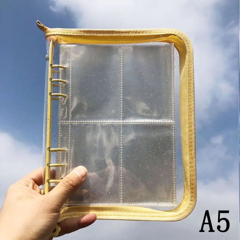 Honatrv 30 feuilles A5 Photocard Binder Classeur A5 Housse de Cahier 6  Anneaux avec Pochettes Souple Transparentes à Fermeture Éclair Mini Classeur  pour Cartes Photo Kpop : : Fournitures de bureau