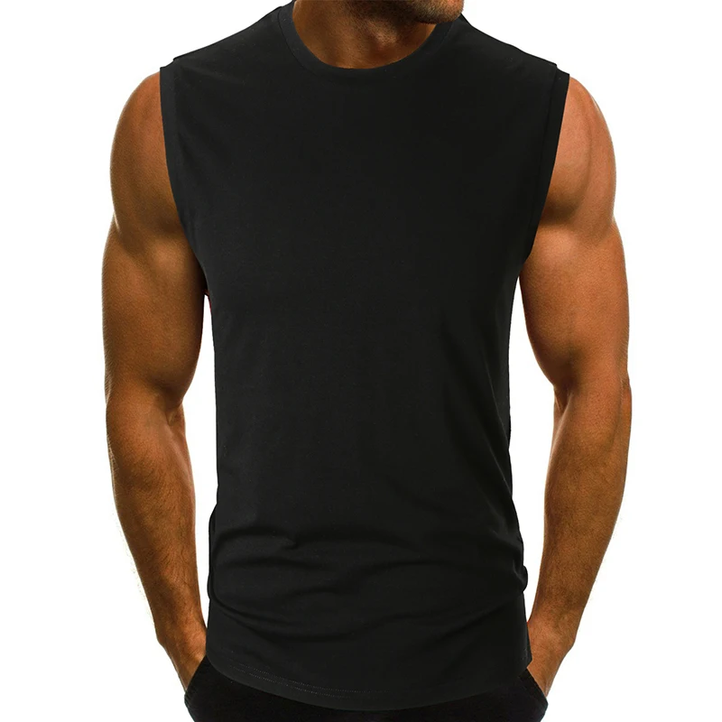 

Bodybuilding Vest 2019 New Solid Color Fashion Trend All-in-one Sleeveless Vest