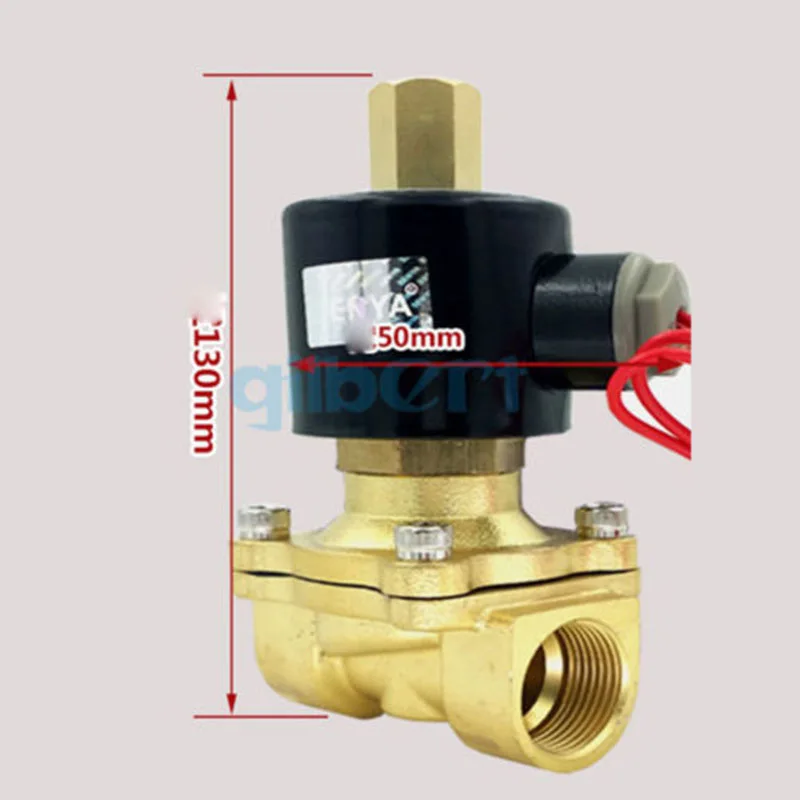 DC12/24 V AC110/220 3/4 &quotBSPP 18W нормально открытый поток пор 20 мм латунный газ масло Вода