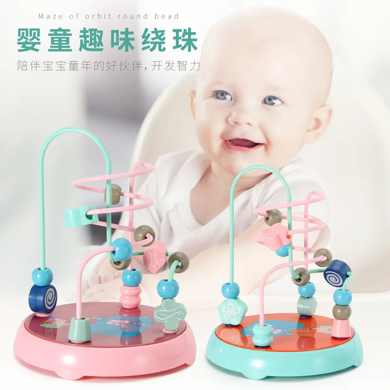 Детская игрушка с бусинами для детей 1-2-3 лет, развивающая игрушка для малышей, браслет с бусинами для раннего обучения