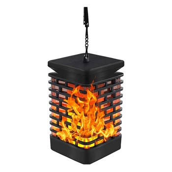 

Solar Lantern Lights LED Dancing Flickering Hanging Flame Lights Lanterns for Garden Patio and Yard Outdoor Garden Decor