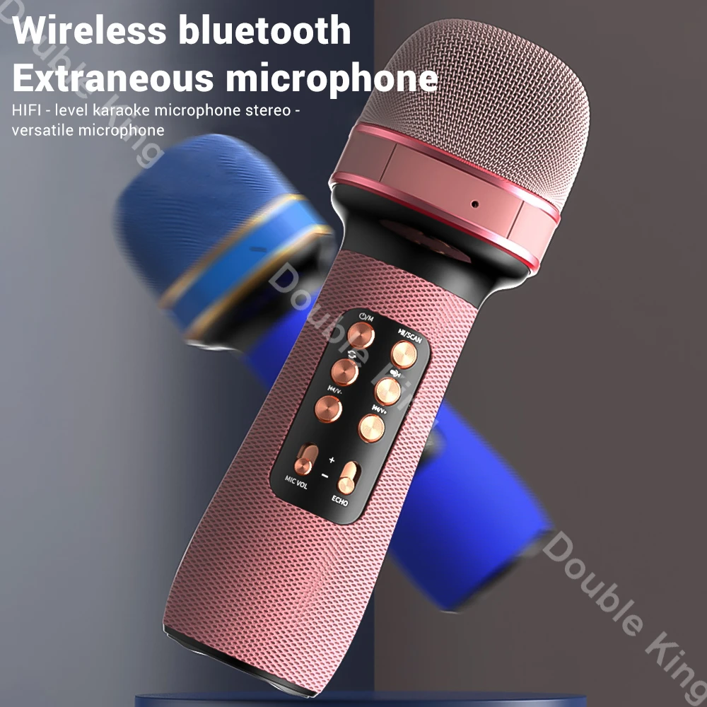 WS 898 Microfoon Draadloze Karaoke Dubbele Luidspreker Condensator Microfoon Speler Zingen Voor Ios Smart Tv|Microfoons| - AliExpress